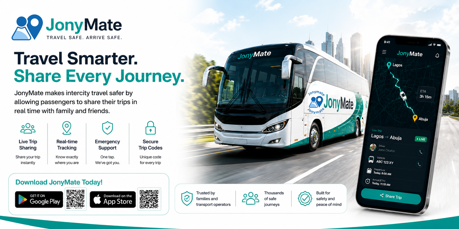 JonyMate - Travel Smarter. Share Every Journey.